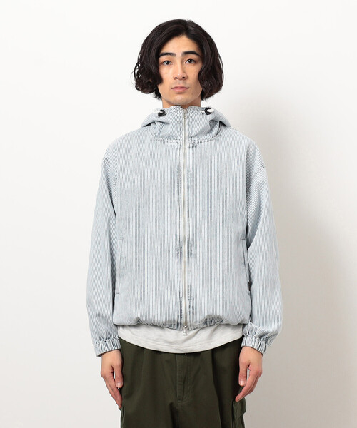 パープル＆イエロー（Purple & Yellow）/ホワイトブリーチヒッコリーブルゾン ホワイトブリーチヒッコリーブルゾン（ブルゾン）｜Purple&Yellow