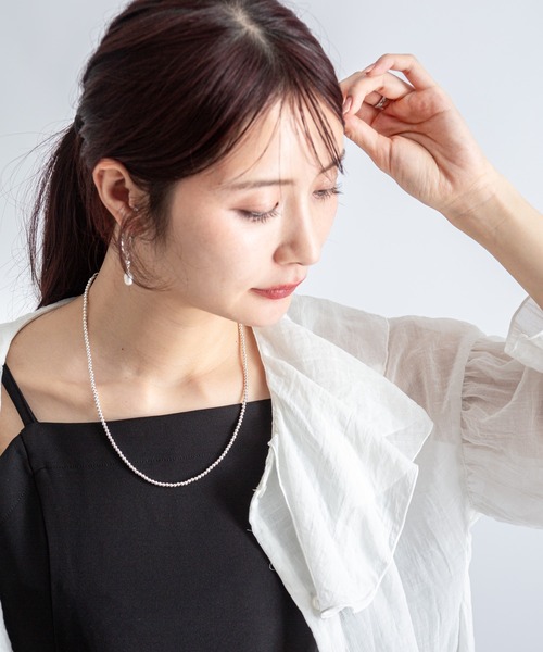 Harpo(アルポ)の「【Harpo/アルポ】シルバー ネックレス ナバホパール ビーズ3mm/全長20㎝(ネックレス・レディース・シルバー・FREE)」の7枚目の写真
