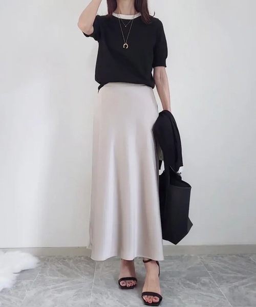 aquagarage(アクアガレージ)の「ニットアンサンブル(カーディガン/ボレロ・レディース・ブラック×ホワイト/ブラック/ホワイト×ブラック/イエロー×グレー/アイボリー・L/LL/M)」の8枚目の写真