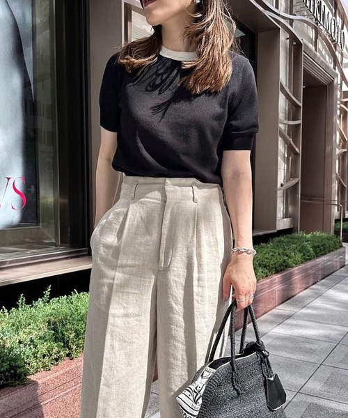 aquagarage(アクアガレージ)の「ニットアンサンブル(カーディガン/ボレロ・レディース・ブラック×ホワイト/ブラック/ホワイト×ブラック/イエロー×グレー/アイボリー・L/LL/M)」の12枚目の写真