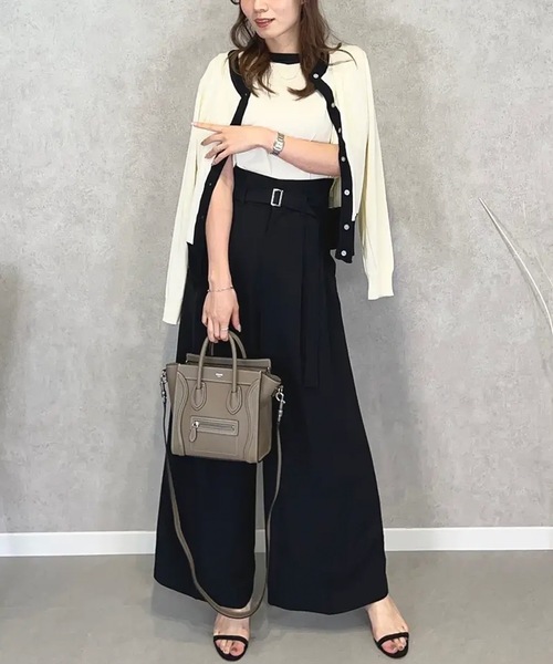 aquagarage(アクアガレージ)の「ニットアンサンブル(カーディガン/ボレロ・レディース・ブラック×ホワイト/ブラック/ホワイト×ブラック/イエロー×グレー/アイボリー・L/LL/M)」の19枚目の写真