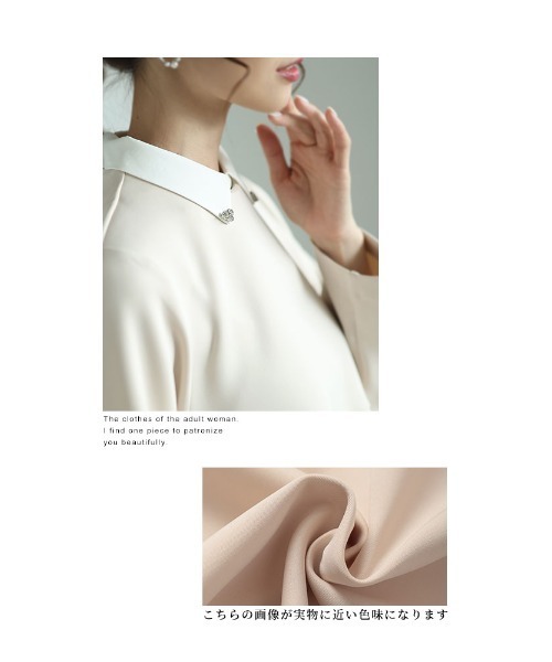 Sawa a la mode(サワアラモード)の「2wayペプラムカットソー(Tシャツ/カットソー・レディース・ブラック/アイボリー/サックスブルー・FREE)」の10枚目の写真