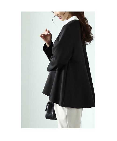 Sawa a la mode(サワアラモード)の「2wayペプラムカットソー(Tシャツ/カットソー・レディース・ブラック/アイボリー/サックスブルー・FREE)」の15枚目の写真