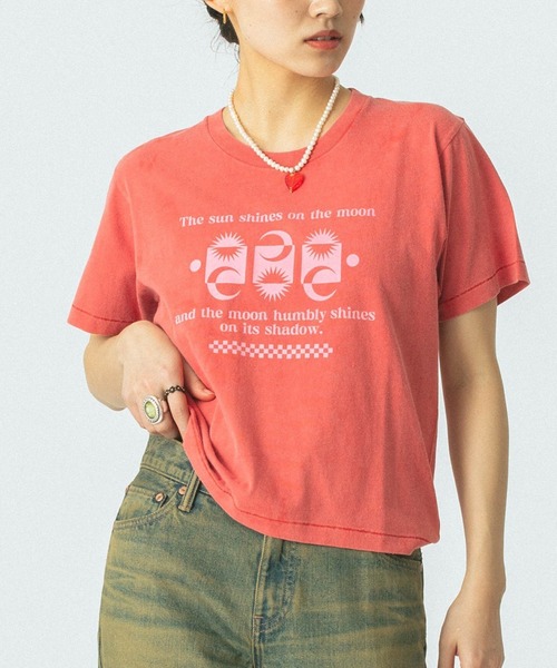 ROSE BUD(ローズバッド)の「(mag.by c)SUN&MOON S/S TEE(Tシャツ/カットソー・レディース・ブラック/ネイビー/レッド・ONE SIZE)」の3枚目の写真