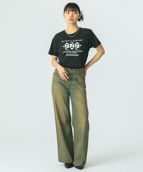 ROSE BUD(ローズバッド)の「(mag.by c)SUN&MOON S/S TEE(Tシャツ/カットソー・レディース・ブラック/ネイビー/レッド・ONE SIZE)」の6枚目の写真