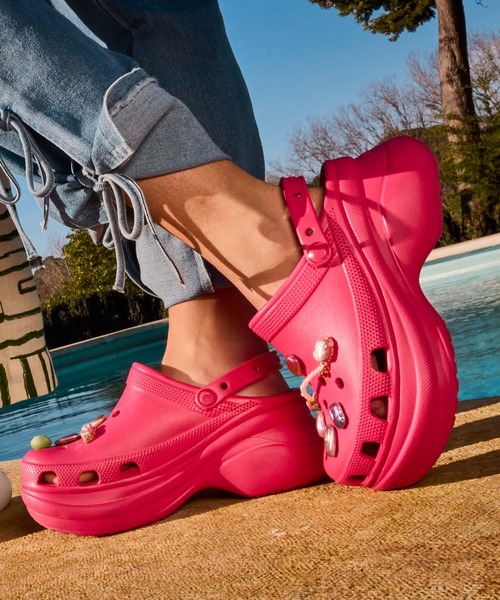 Crocs Classic Bae clog w7 クロックスサンダル 厚底 CROCS/クロックス レディース サンダル 厚底 CLASSIC BAE CLOG W