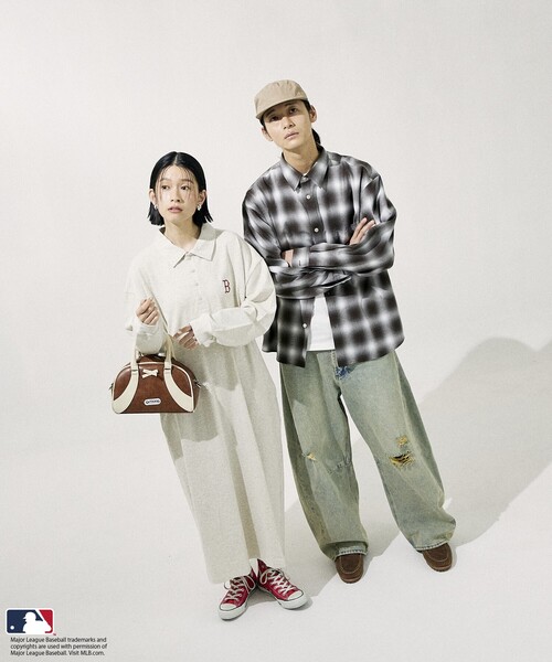 MLB（メジャーリーグベースボール）の「FREAK’S STORE/フリークスストア MLB ロングスリーブ チェックシャツ（シャツ/ブラウス・メンズ・ブラック/グレー/ブラウン・LARGE/MEDIUM）」の14枚目の写真