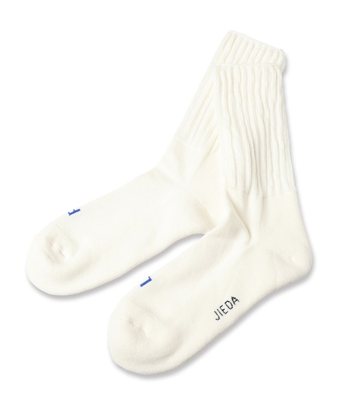 Jieda（ジエダ）の「ORGANIC COTTON RIB SOCKS（ソックス/靴下・メンズ・オフホワイト/ブラック/グレー・ONESIZE）」の2枚目の写真