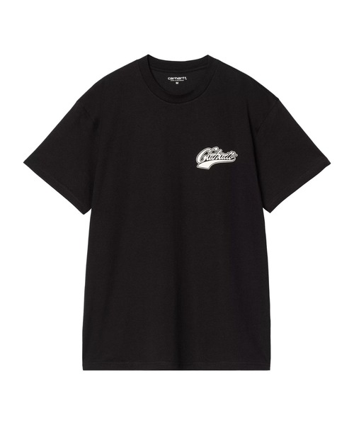 Carhartt WIP（カーハートダブリューアイピー）の「【Carhartt WIP】S/S LOGO T-SHIRT ロゴティーシャツ（Tシャツ/カットソー・メンズ・ホワイト/ブラック・MEDIUM/LARGE/X-LARGE）」の9枚目の写真