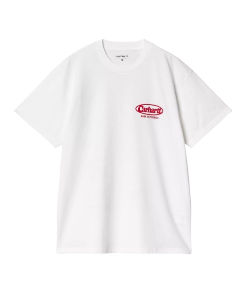 Carhartt WIP（カーハートダブリューアイピー）の「【Carhartt WIP】S/S LOGO T-SHIRT ロゴティーシャツ（Tシャツ/カットソー・メンズ・ホワイト/ブラック・MEDIUM/LARGE/X-LARGE）」の10枚目の写真