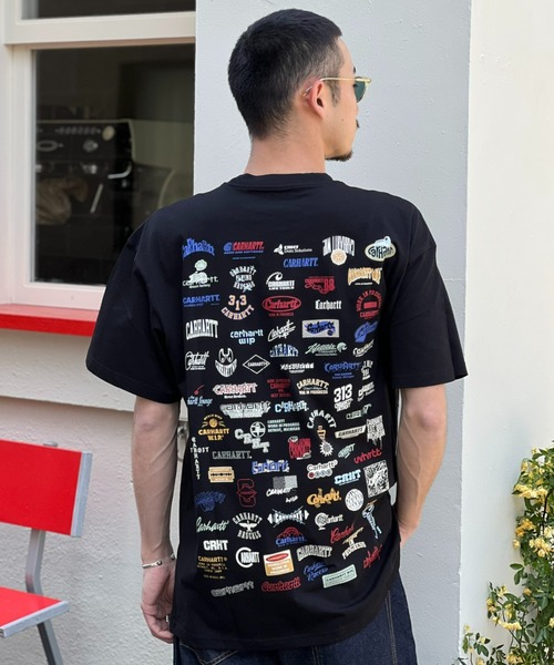 Carhartt WIP（カーハートダブリューアイピー）の「【Carhartt WIP】S/S LOGO T-SHIRT ロゴティーシャツ（Tシャツ/カットソー・メンズ・ホワイト/ブラック・MEDIUM/LARGE/X-LARGE）」の5枚目の写真