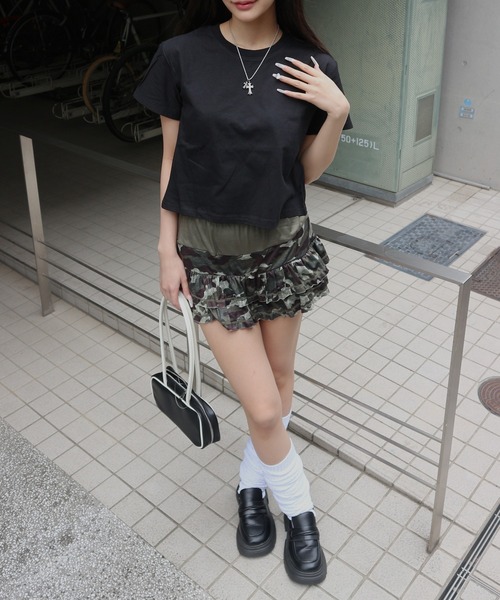 Camouflage Balloon Mini Skirt / 迷彩柄バルーンスカート