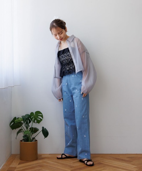 flower（フラワー）の「クリアリーブルームビスチェ（キャミソール・レディース・ホワイト/ブラック・FREE）」の10枚目の写真