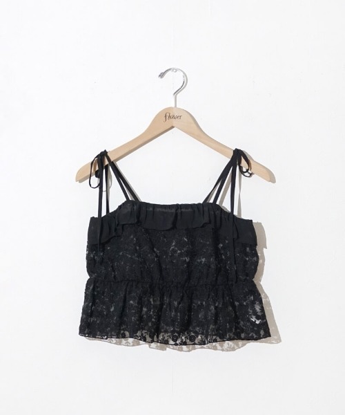 flower（フラワー）の「クリアリーブルームビスチェ（キャミソール・レディース・ホワイト/ブラック・FREE）」の14枚目の写真