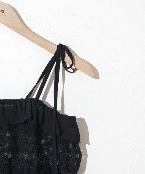 flower（フラワー）の「クリアリーブルームビスチェ（キャミソール・レディース・ホワイト/ブラック・FREE）」の22枚目の写真