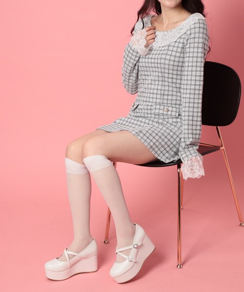 cs T&P（シーエスティーアンドピー）の「厚底ロリータパンプス（パンプス・レディース・ホワイト/ブラック/レッド系1・S/M/L/LL）」の8枚目の写真