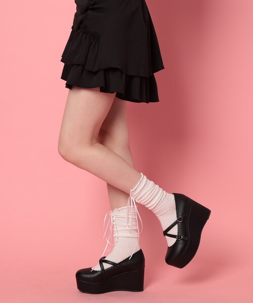 cs T&P（シーエスティーアンドピー）の「厚底ロリータパンプス（パンプス・レディース・ホワイト/ブラック/レッド系1・S/M/L/LL）」の11枚目の写真