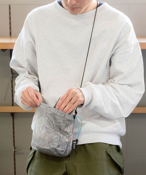 巾着サコッシュ⭐︎ねむくま 全18色 本革x帆布 ミニショルダーバッグ（Sサイズ）2WAY可愛い