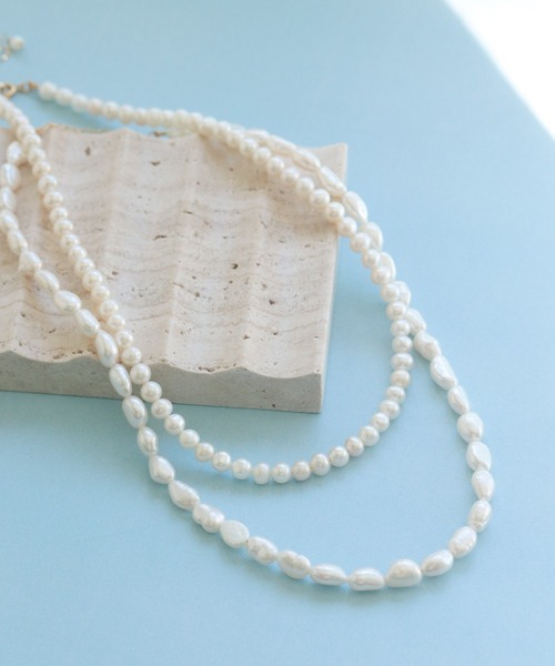 beau temps K14GF 淡水パール ショート ネックレス 45cm（ネックレス