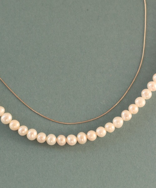 beau temps K14GF 淡水パール ショート ネックレス 45cm（ネックレス