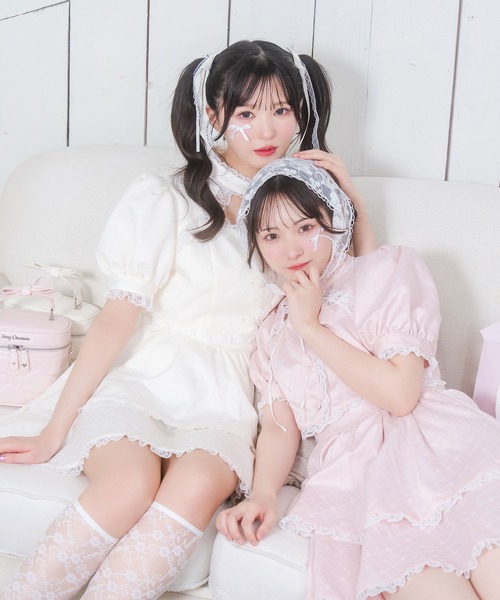 honey bunch♡ジャンスカ♡ セール】デコルテ開きレースジャンスカセット（ジャンパー