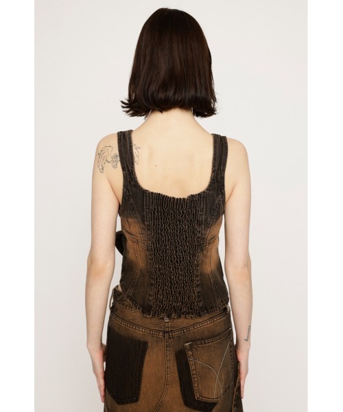 セール】LAYERED CORSET DENIM BUSTIER レイヤード コルセット