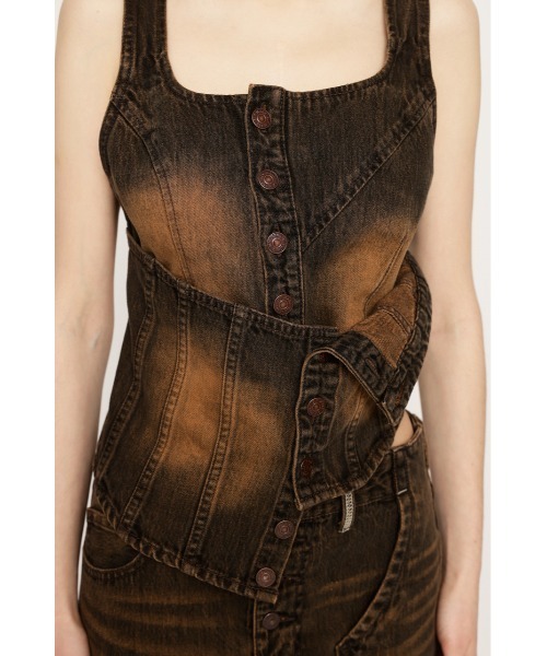 SLY デニムビスチェ SLY（スライ）の「LAYERED CORSET DENIM BUSTIER レイヤード