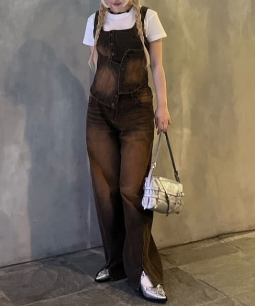 キャミソール 「限定展開」LAYERED CORSET DENIM BUSTIER-C レイヤード コルセット デニム ビスチェ シー セール】【限定展開】LAYERED CORSET DENIM BUSTIER-C