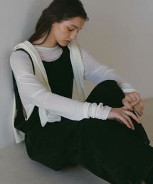 デザインネックシアープルオーバー