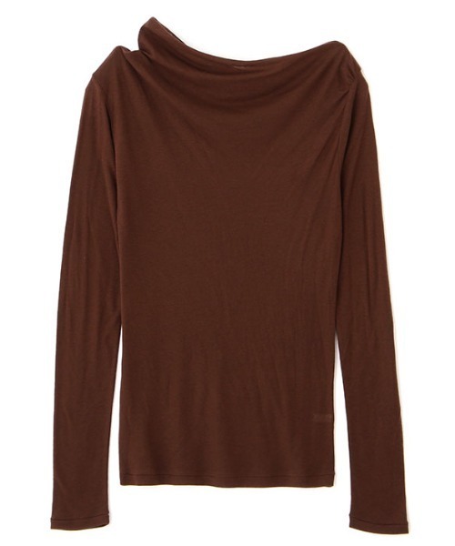 ETRE TOKYO（エトレトウキョウ）の「デザインネックシアープルオーバー（Tシャツ/カットソー・レディース・ホワイト/ブラウン/ネイビー・FREE）」の14枚目の写真