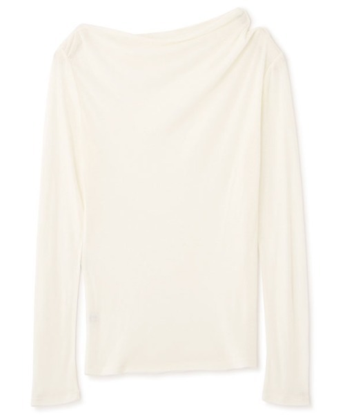 ETRE TOKYO（エトレトウキョウ）の「デザインネックシアープルオーバー（Tシャツ/カットソー・レディース・ホワイト/ブラウン/ネイビー・FREE）」の9枚目の写真