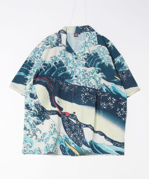 カヤ（カヤ）の「【カヤ】着る、NIPPON ART 倭の絵シャツL（シャツ/ブラウス・メンズ・ブラック/ライトブルー/ブルー/ベージュ/ダークグレー/ネイビー/オレンジ/ブラウン/ダークネイビー/グリーン/ピンク/レッド・L）」の7枚目の写真