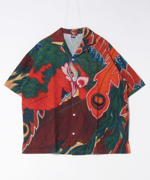 カヤ（カヤ）の「【カヤ】着る、NIPPON ART 倭の絵シャツL（シャツ/ブラウス・メンズ・ブラック/ライトブルー/ブルー/ベージュ/ダークグレー/ネイビー/オレンジ/ブラウン/ダークネイビー/グリーン/ピンク/レッド・L）」の3枚目の写真