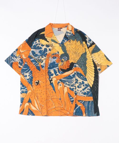 カヤ（カヤ）の「【カヤ】着る、NIPPON ART 倭の絵シャツL（シャツ/ブラウス・メンズ・ブラック/ライトブルー/ブルー/ベージュ/ダークグレー/ネイビー/オレンジ/ブラウン/ダークネイビー/グリーン/ピンク/レッド・L）」の12枚目の写真