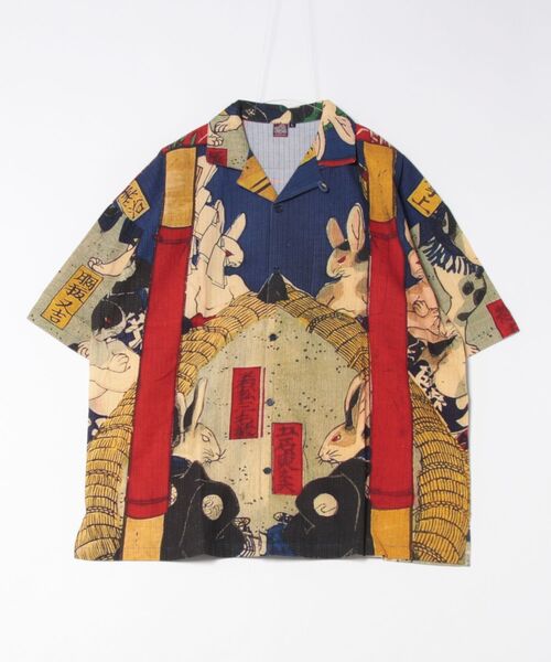 カヤ（カヤ）の「【カヤ】着る、NIPPON ART 倭の絵シャツL（シャツ/ブラウス・メンズ・ブラック/ライトブルー/ブルー/ベージュ/ダークグレー/ネイビー/オレンジ/ブラウン/ダークネイビー/グリーン/ピンク/レッド・L）」の8枚目の写真