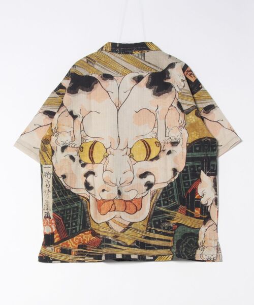 カヤ（カヤ）の「【カヤ】着る、NIPPON ART 倭の絵シャツL（シャツ/ブラウス・メンズ・ブラック/ライトブルー/ブルー/ベージュ/ダークグレー/ネイビー/オレンジ/ブラウン/ダークネイビー/グリーン/ピンク/レッド・L）」の14枚目の写真