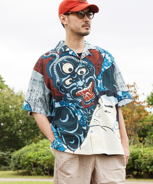 カヤ（カヤ）の「【カヤ】着る、NIPPON ART 倭の絵シャツL（シャツ/ブラウス・メンズ・ブラック/ライトブルー/ブルー/ベージュ/ダークグレー/ネイビー/オレンジ/ブラウン/ダークネイビー/グリーン/ピンク/レッド/その他5/その他3/その他4/その他2/その他1・L）」の14枚目の写真