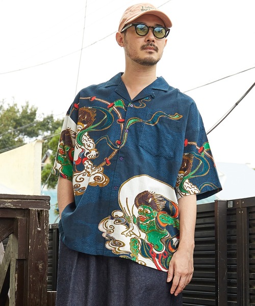 カヤ（カヤ）の「【カヤ】着る、NIPPON ART 倭の絵シャツL（シャツ/ブラウス・メンズ・ブラック/ライトブルー/ブルー/ベージュ/ダークグレー/ネイビー/オレンジ/ブラウン/ダークネイビー/グリーン/ピンク/レッド/その他5/その他3/その他4/その他2/その他1・L）」の18枚目の写真