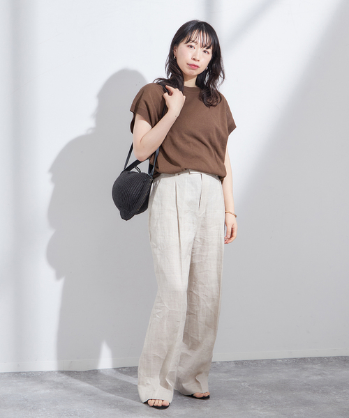 journal standard L'essage（ジャーナルスタンダードレサージュ）の「ニットワイドプルオーバー（ニット/セーター・レディース・ブラウン/ベージュ/ブラック・FREE）」の8枚目の写真