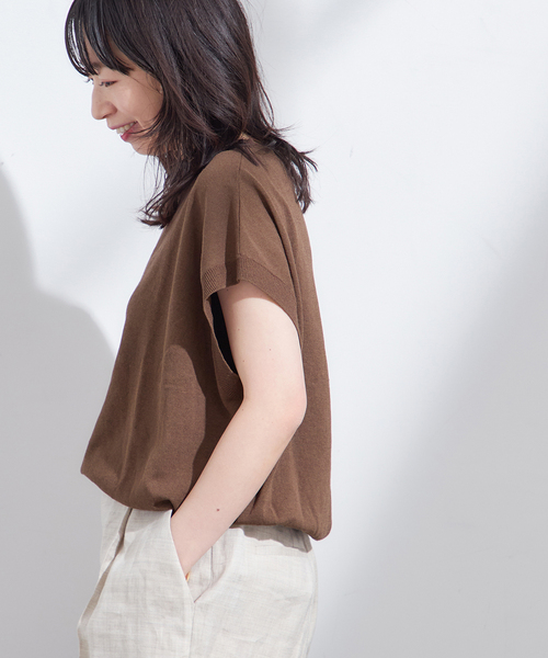 journal standard L'essage（ジャーナルスタンダードレサージュ）の「ニットワイドプルオーバー（ニット/セーター・レディース・ブラウン/ベージュ/ブラック・FREE）」の12枚目の写真