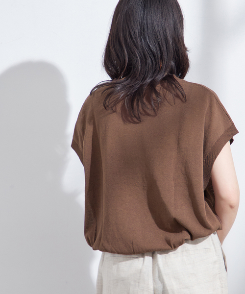journal standard L'essage（ジャーナルスタンダードレサージュ）の「ニットワイドプルオーバー（ニット/セーター・レディース・ブラウン/ベージュ/ブラック・FREE）」の13枚目の写真
