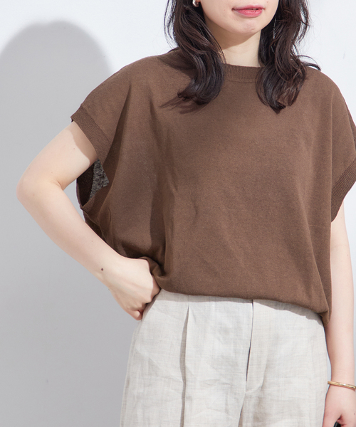 journal standard L'essage（ジャーナルスタンダードレサージュ）の「ニットワイドプルオーバー（ニット/セーター・レディース・ブラウン/ベージュ/ブラック・FREE）」の14枚目の写真