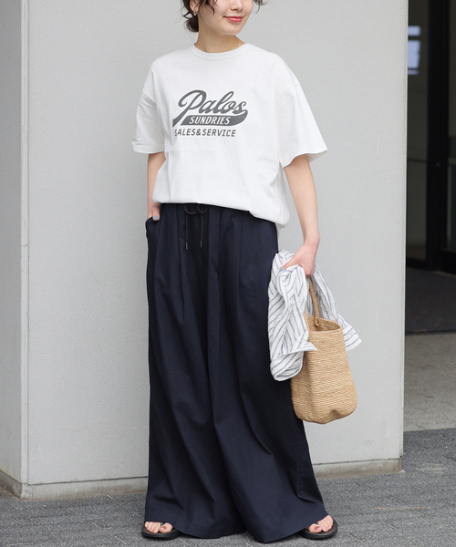 リネンコットンワイドギャザーパンツ（その他パンツ）｜JOURNAL