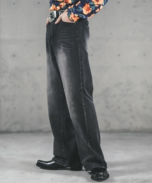 Shoowtime(ショウタイム)の「Vintage Wash Straight Denim Pants / ビンテージウォッシュストレートデニムパンツ(デニムパンツ・メンズ・ブルー系/ブラック系・X-LARGE/LARGE/MEDIUM/SMALL)」の14枚目の写真