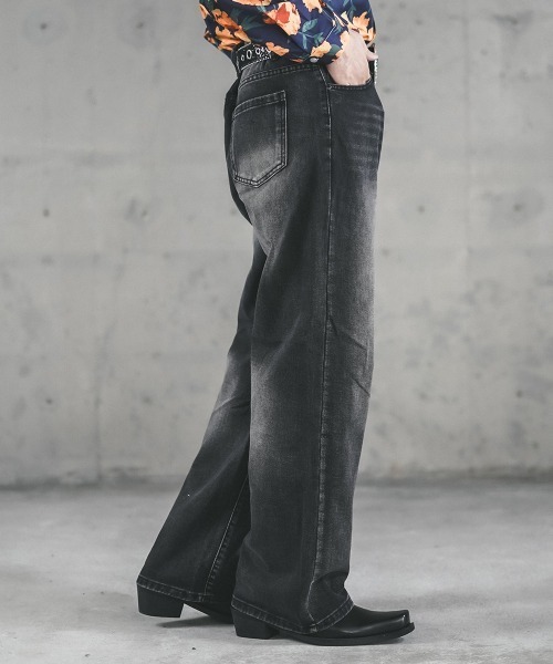 Shoowtime(ショウタイム)の「Vintage Wash Straight Denim Pants / ビンテージウォッシュストレートデニムパンツ(デニムパンツ・メンズ・ブルー系/ブラック系・X-LARGE/LARGE/MEDIUM/SMALL)」の16枚目の写真