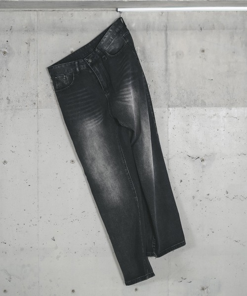 Shoowtime(ショウタイム)の「Vintage Wash Straight Denim Pants / ビンテージウォッシュストレートデニムパンツ(デニムパンツ・メンズ・ブルー系/ブラック系・X-LARGE/LARGE/MEDIUM/SMALL)」の7枚目の写真
