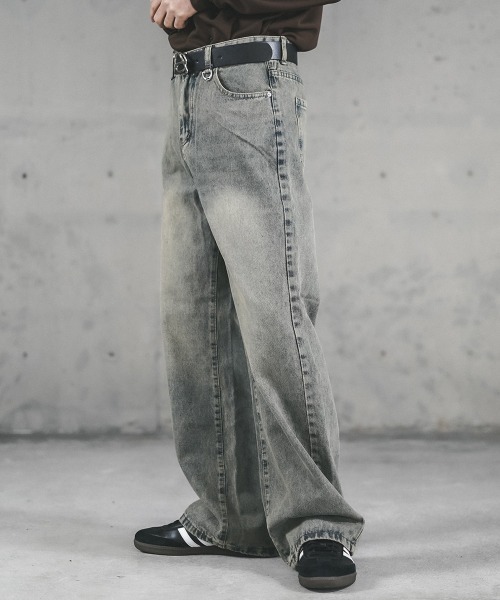 Shoowtime(ショウタイム)の「Vintage Wash Straight Denim Pants / ビンテージウォッシュストレートデニムパンツ(デニムパンツ・メンズ・ブルー系/ブラック系・X-LARGE/LARGE/MEDIUM/SMALL)」の11枚目の写真