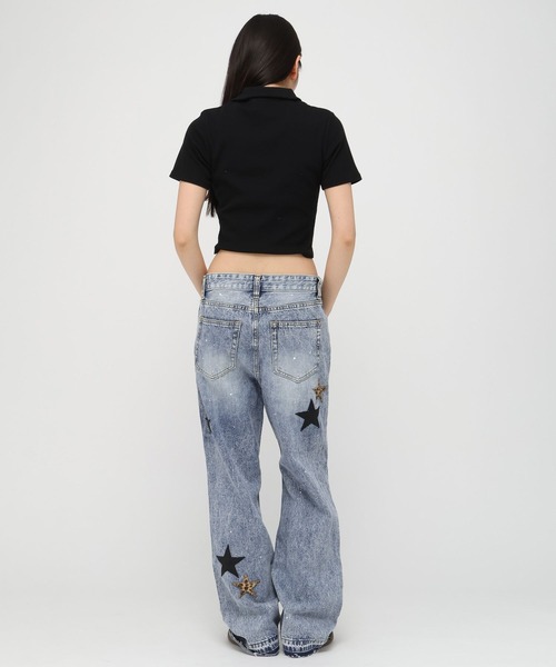 3.3 Field Trip (3.3フィールドトリップ)の「3.3Field Trip/リブニット半袖スキッパー(Tシャツ/カットソー・レディース・ブラック/ピンク/グレー・FREE)」の10枚目の写真