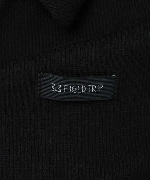 3.3 Field Trip (3.3フィールドトリップ)の「3.3Field Trip/リブニット半袖スキッパー(Tシャツ/カットソー・レディース・ブラック/ピンク/グレー・FREE)」の7枚目の写真