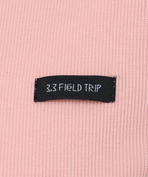 3.3 Field Trip (3.3フィールドトリップ)の「3.3Field Trip/リブニット半袖スキッパー(Tシャツ/カットソー・レディース・ブラック/ピンク/グレー・FREE)」の6枚目の写真